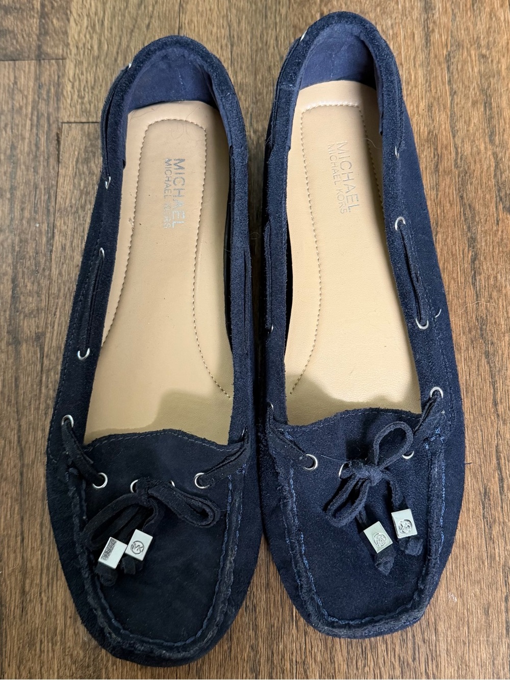 Michael Kors Navy Suede Moccasin Loafer